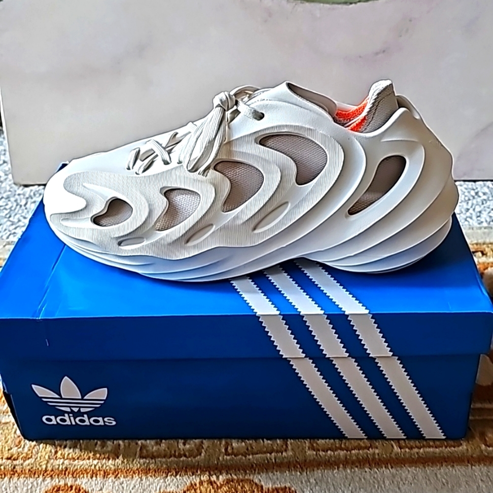 adidas White Sculpted Wave Runner Sneakers